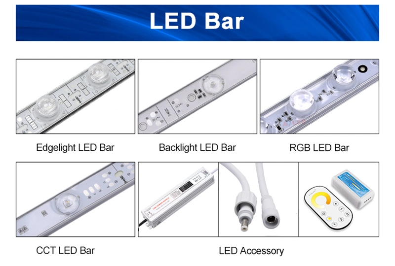 High-Brightness LED Hard Light Strip SMD1818 IP20 High Power Ultra-Thin Advertising 24V Platform Light Box Indoor Customized Edge Light Bar