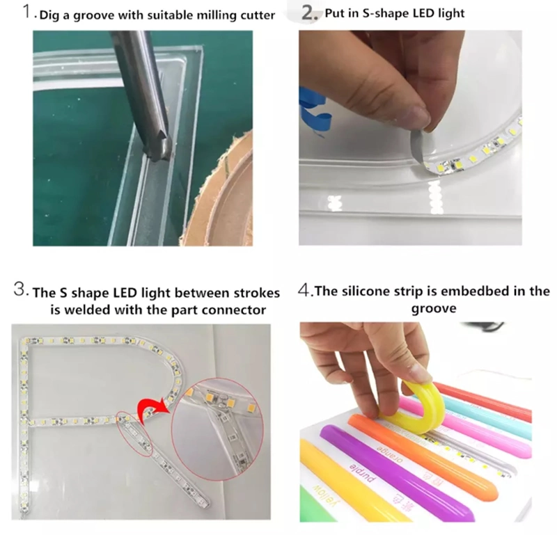 New Generation Separated Split Neon Tubes 12V Flexible Strip Silicone Separently Neon Flex LED Lights Neon