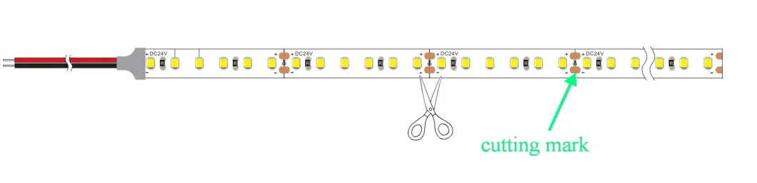 Waterproof SMD3014 120LEDs/M DC24V Side Emitting LED Outdoor Flexible Strip