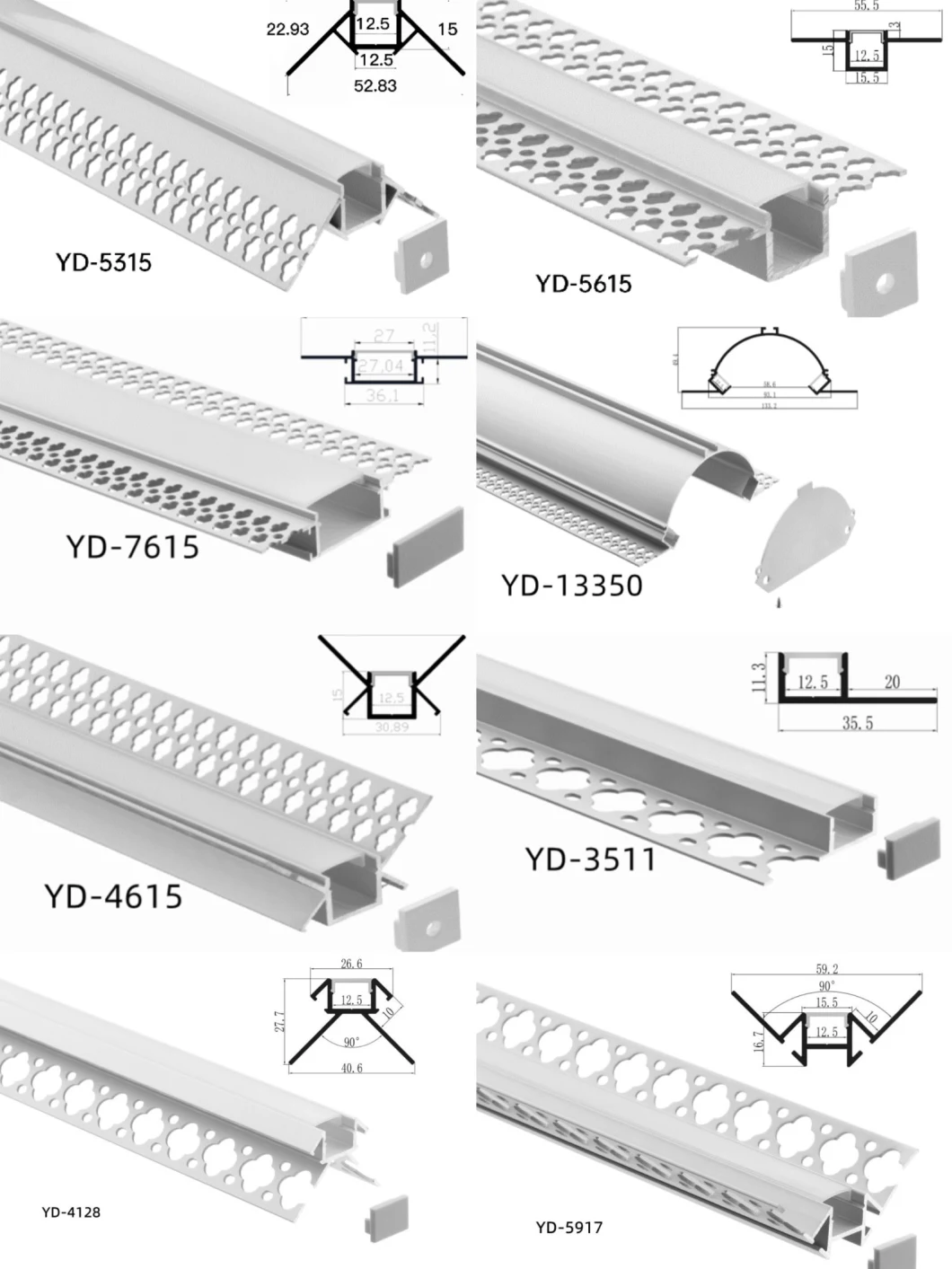 Trimless Wall Mounted Aluminum Profile for LED Strip Light China supplier