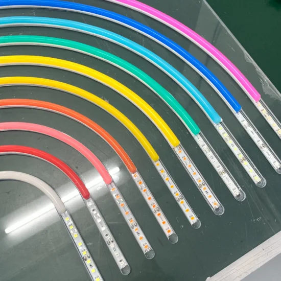 Luz de neón de tira de silicona flexible LED dividida de 12 V de segunda generación en forma estándar
