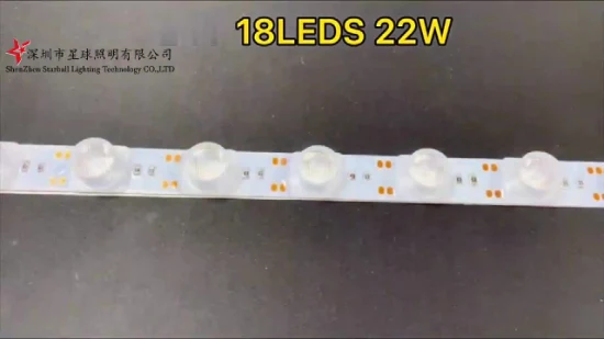 Tira de luz LED rígida de 12 V con lente SMD3030 18 LED por metro Barra de módulo de luz trasera de celosía LED 3030