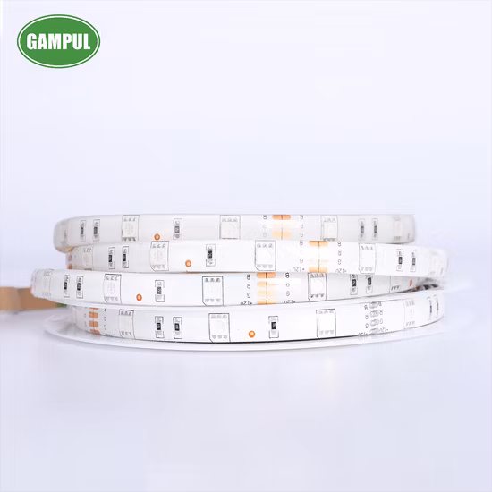 Tira de luces LED RGB de 220V, 110V, 5050, 5m, rollo Flexible Multicolor para exteriores, resistente al agua, tira de luces LED de cuerda de doble Color RGB