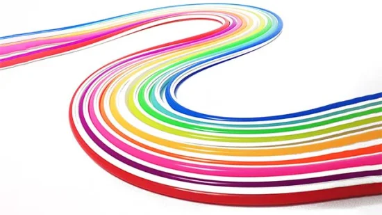 Tira de neón de luz LED colorida flexible impermeable ultrafina de silicona delgada