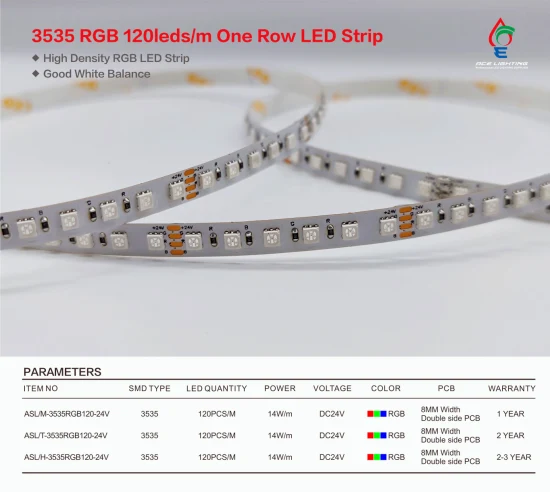 Tira de LED SMD3535RGB que cambia de color RGB flexible